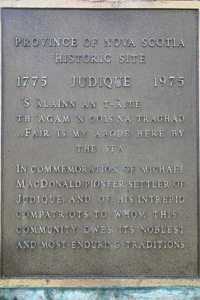 Close up photo of the plaque.